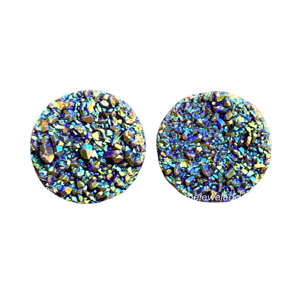 3/$15🌈pastel rainbow faux druzy studs